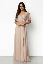 Miss | Jurk Dames Maxi Wrap Vlindermouw - Polyester