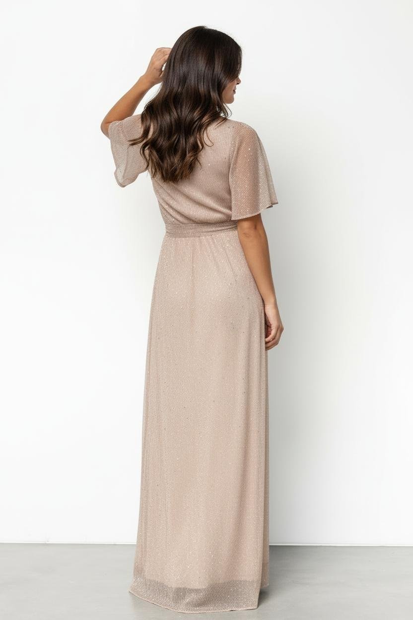 Sienna’s | Dress Women Maxi Wrap Butterfly Sleeve – Polyester